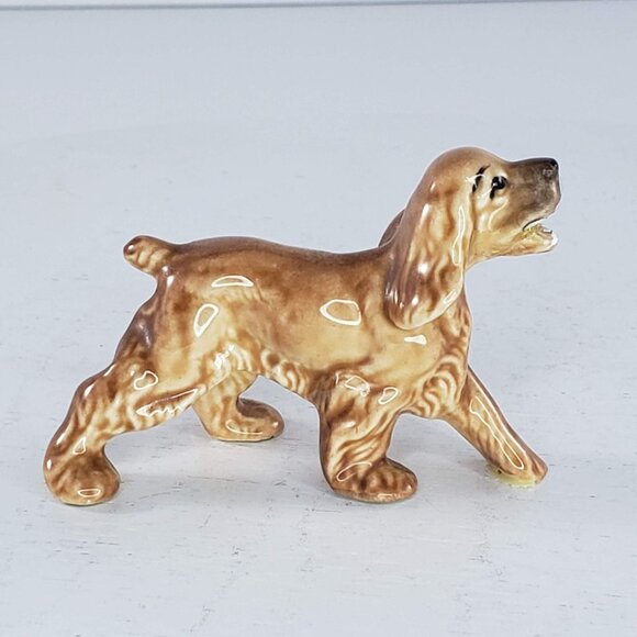 Hagen Renaker Cocker Spaniel Dog Figurine Missing Newspaper Figurine *Repaired* - Picture 1 of 10